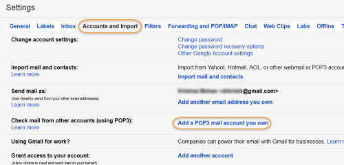 Create a new account for backing up mail. In your new account add a POP3 mail account you own to import your mail.