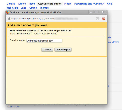Mail fetcher setting wizard will ask you where to fetch mails from.
