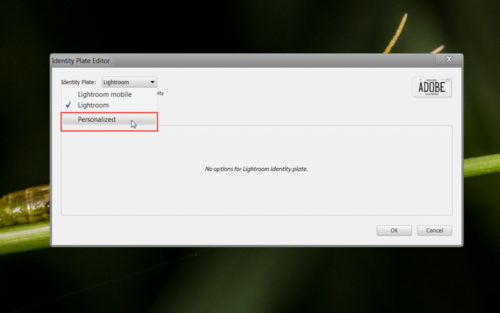 Identity Plate Editor
