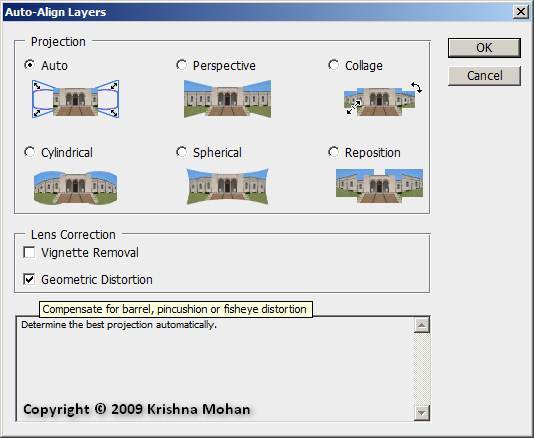 Click to enlarge Auto-Align Layer Dialog Box